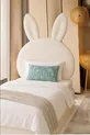 Tête de lit, peluche blanche, tête de lit simple, tête de lit en peluche de lapin