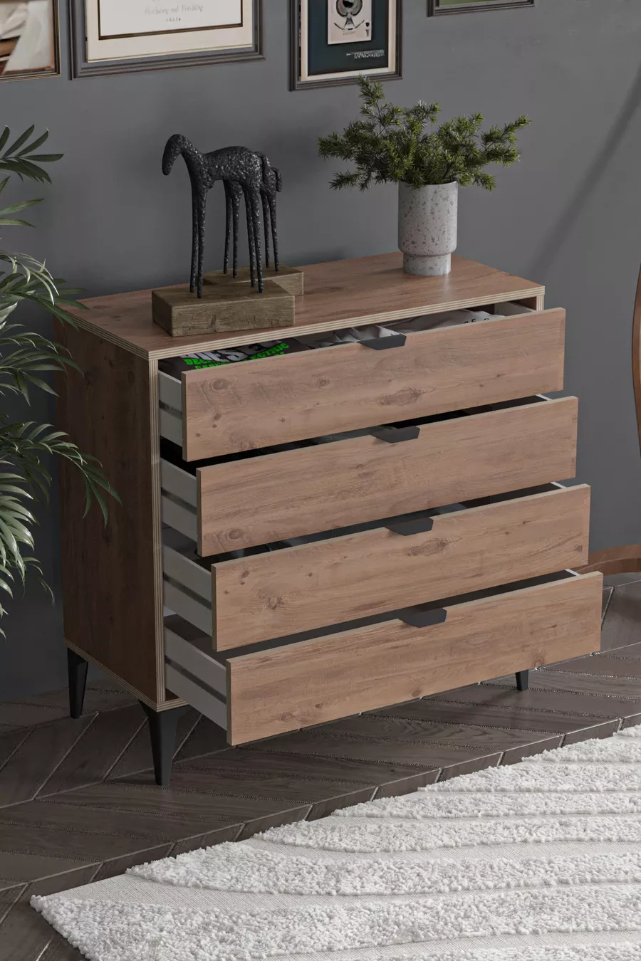Commode Arden à 4 tiroirs