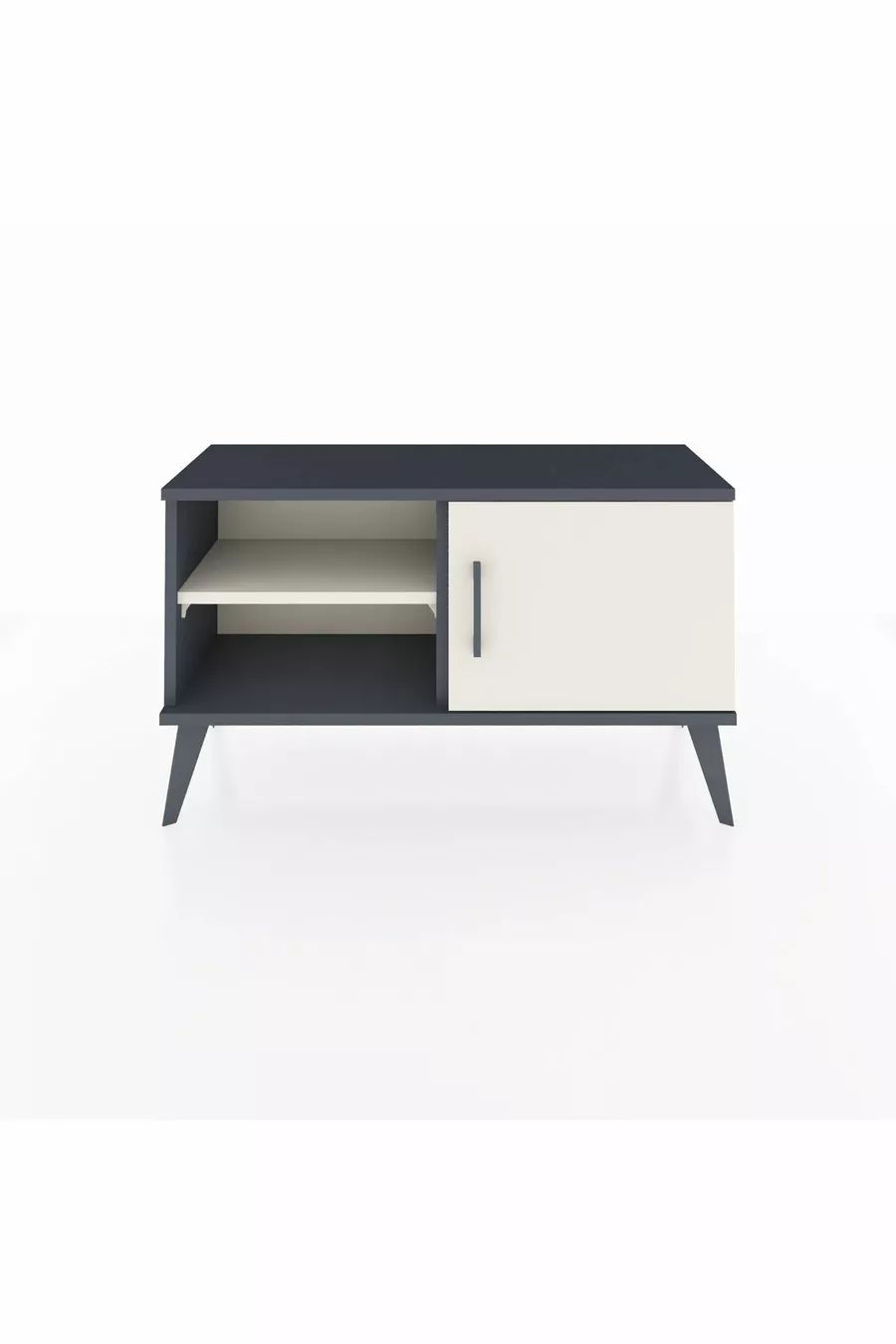 Commode Arges à 2 étagères avec 1 porte, anthracite-pierre de lune
