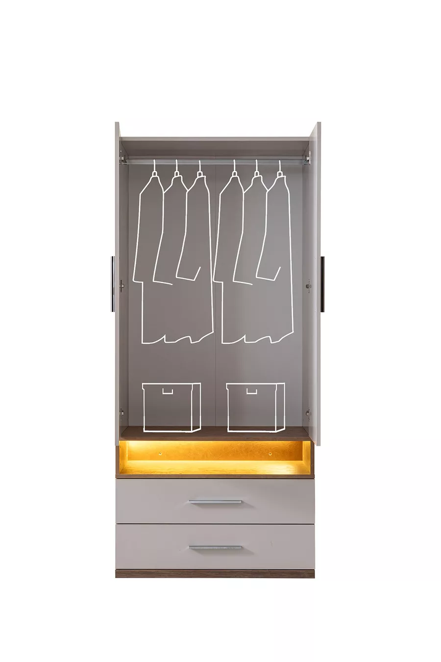 Lit superposé, ensemble chambre jeune Milano avec bureau, lit superposé avec armoire à 3 portes et 2 matelas Comfort