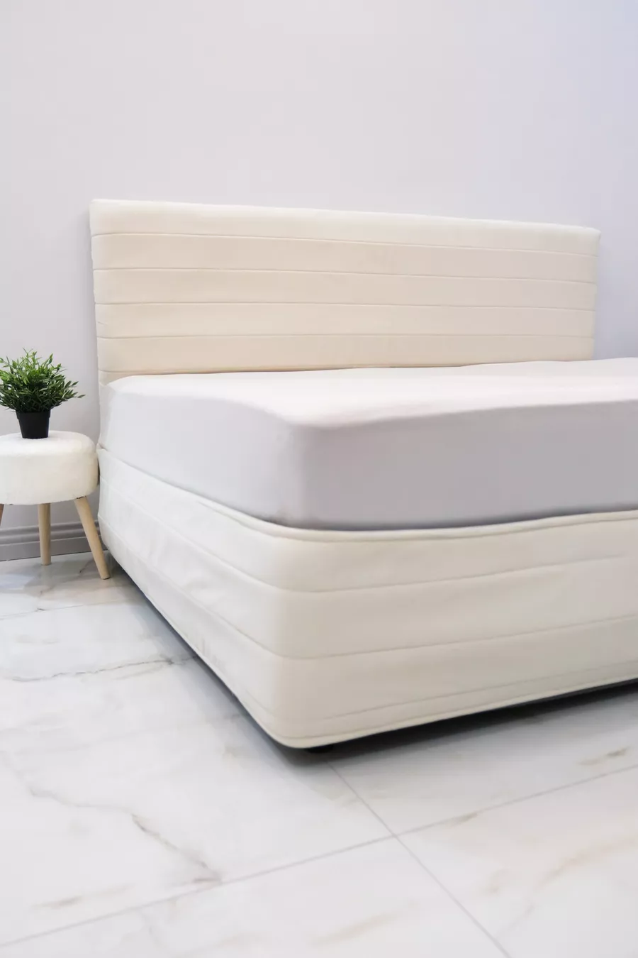Housse de Tête de Lit pour Lit - Tissu Matelassé en Poil de Poney (Options de Taille)