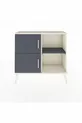 Commode Arges 2 étagères 2 portes Pierre de lune-Anthracite
