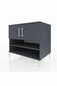 Commode Kronos 3 étagères 2 portes Anthracite-Anthracite