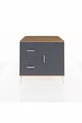 Commode Kronos avec une étagère, 2 tiroirs et une porte, pin-anthracite