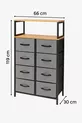 Commode à 2 étagères et 8 tiroirs pour chambre à coucher ou chambre d'enfant, organiseur en cuir avec tiroirs