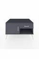 Commode Kronos avec une étagère, un tiroir et une porte, Anthracite-Anthracite