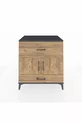 Commode Kronos avec une étagère, 2 tiroirs et 2 portes, anthracite-pin