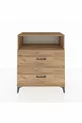 Commode Hyperion à un seul étagère et 2 tiroirs en pin-pin