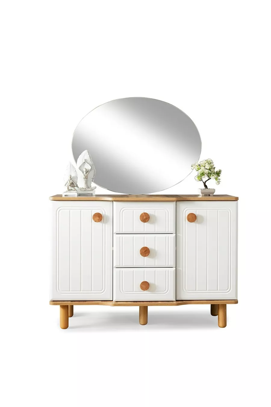 Commode et miroir en MDF Kayra