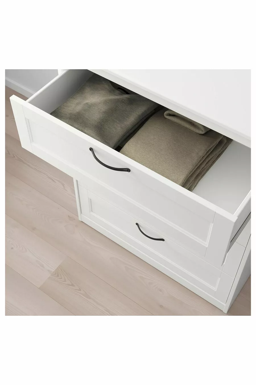 Commode à 4 tiroirs, blanche,  cm