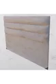 Titre DK Double Taille 'Lit Horizontal Tranché Tissu Crème en Poil de Poulain Fait Main