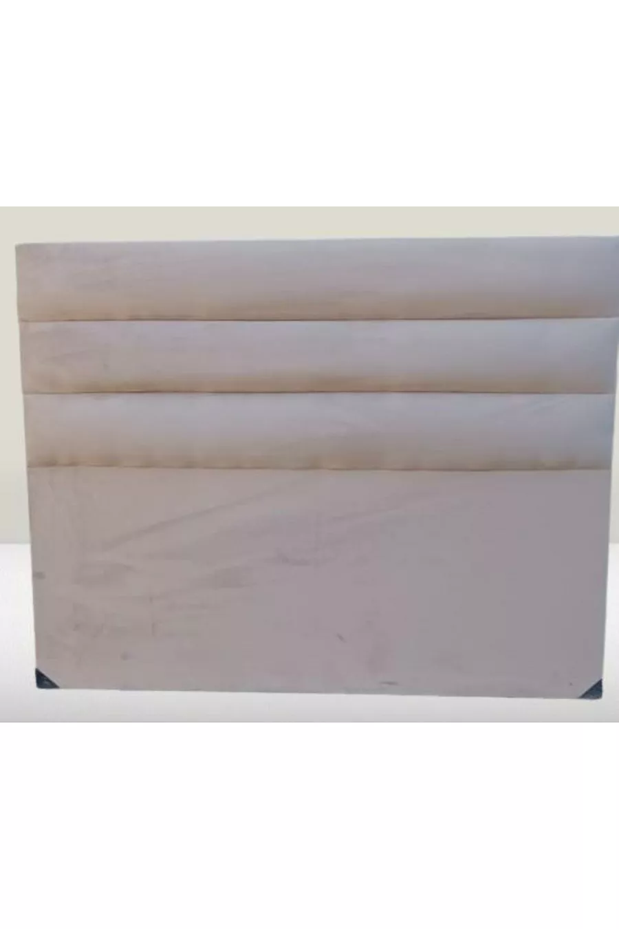 Titre DK Double Taille 'Lit Horizontal Tranché Tissu Crème en Poil de Poulain Fait Main
