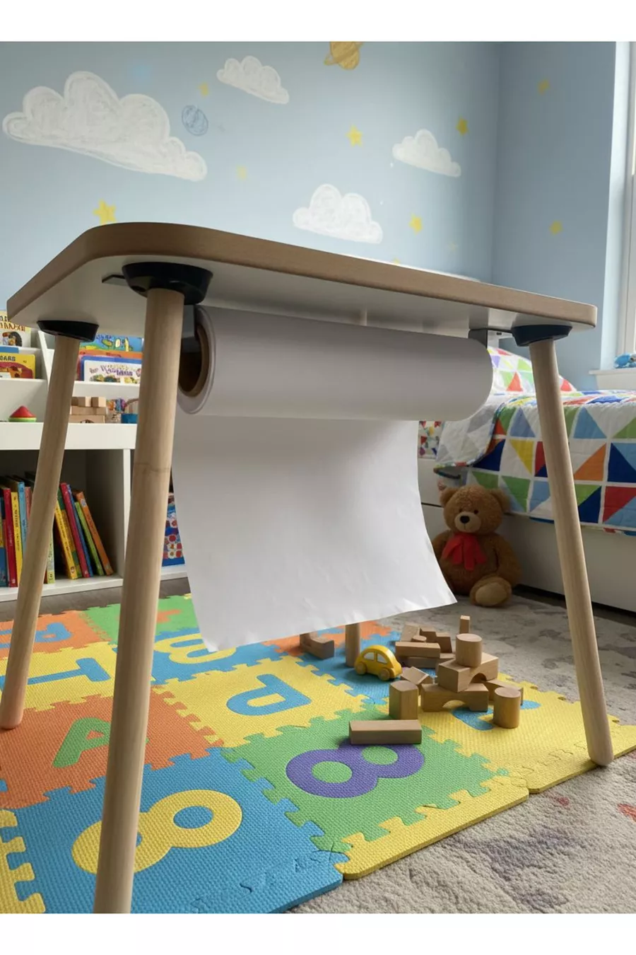 Ensemble de papier en rouleau de mt avec équipement de connexion, compatible avec table d'activités