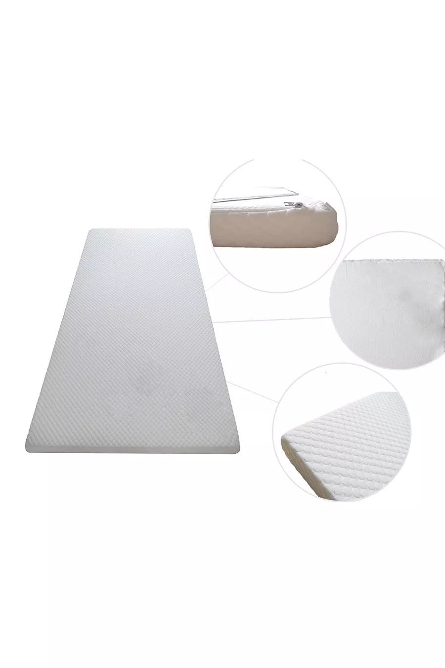 Protège-matelas doux, surmatelas avec housse élastique et fermeture éclair, adapté à la hernie discale