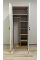 Armoire à vêtements avec 2 portes, étagères et penderie, pin Atlantique-Pierre de lune