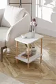 Table d'appoint latérale à 2 étagères avec large porte-journaux, bibliothèque, support pour fleurs, table de chevet, table de chevet polyvalente