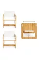 Table et chaises Montessori en bois pour activités et jeux pour enfants de 2 à 4 ans (1 table + 2 chaises)
