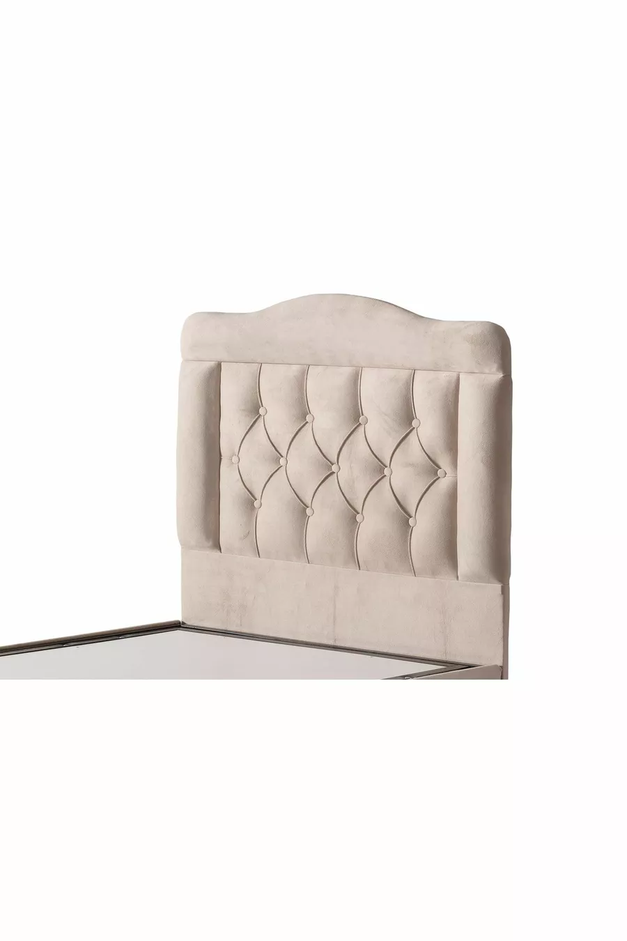 Tête de lit individuelle en tissu crème Vogue cm