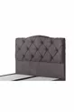 Tête de lit deluxe en tissu gris pour une personne  cm