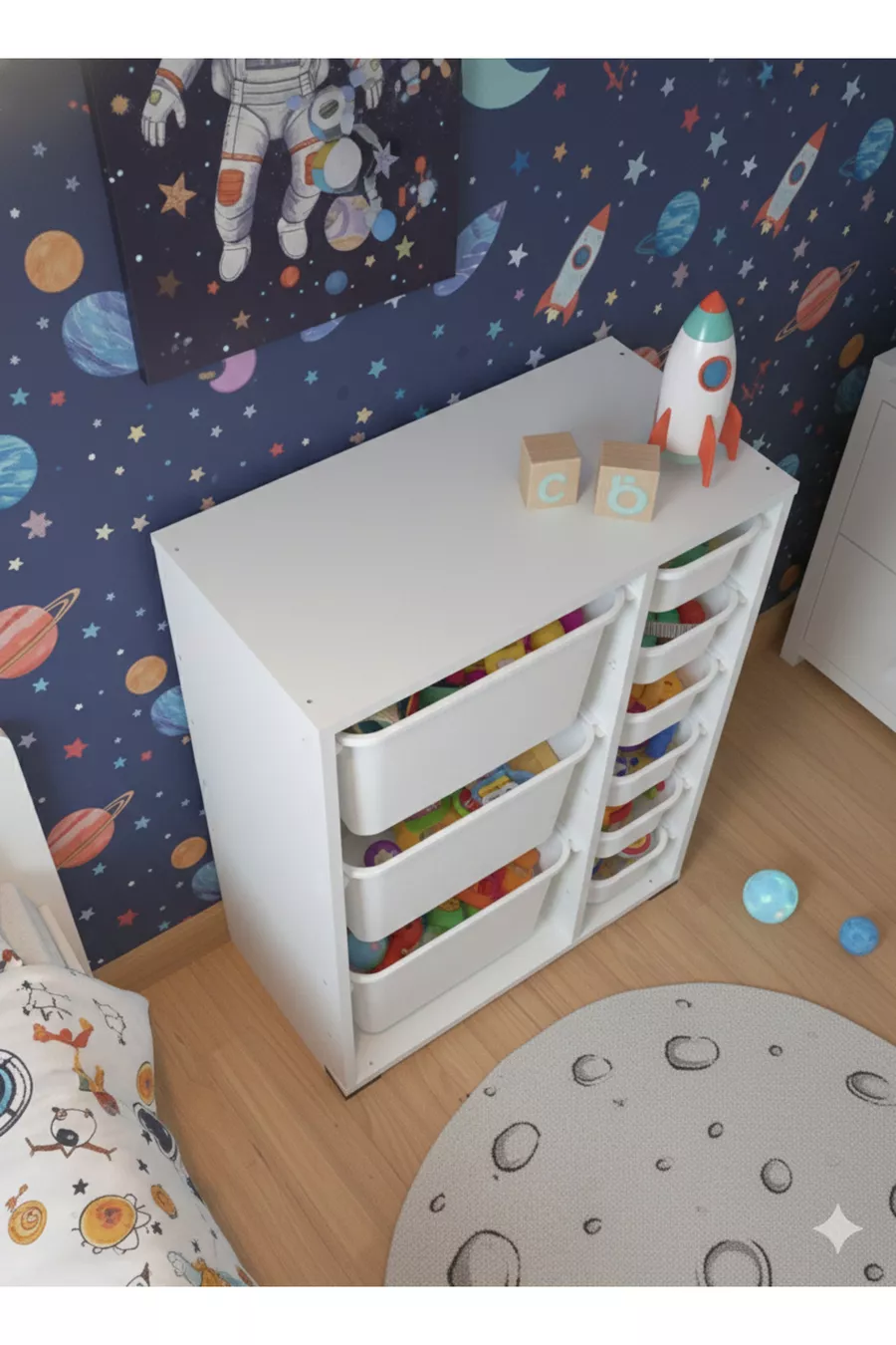 Armoire de Jouets Polyvalente à 9 Tiroirs et Unité de Rangement – Organisateur de Chambre d’Enfant avec ÉTIQUETTE CADEAU