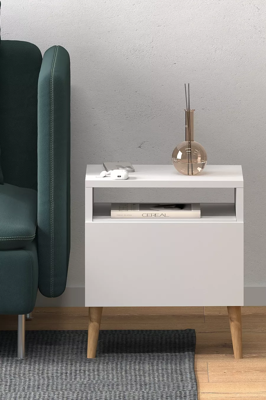 Chevet à porte Luce, lot de 2