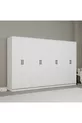 Armoire à vêtements Kardelen Série Mat Blanc 8 Portes  Étagères  cm - ensemble de garde-robe