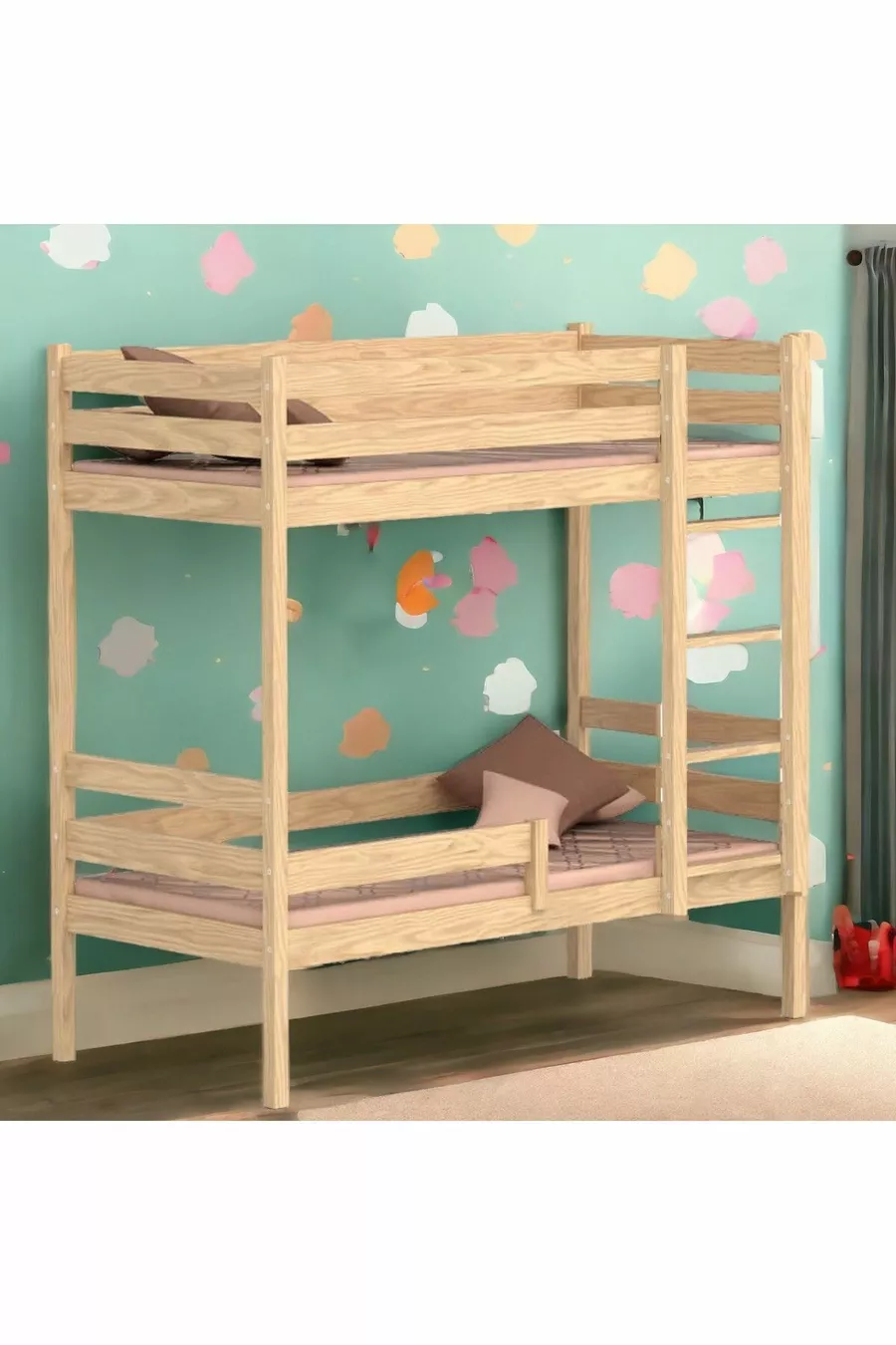 Lit superposé en bois pour enfants et adolescents Markaawm