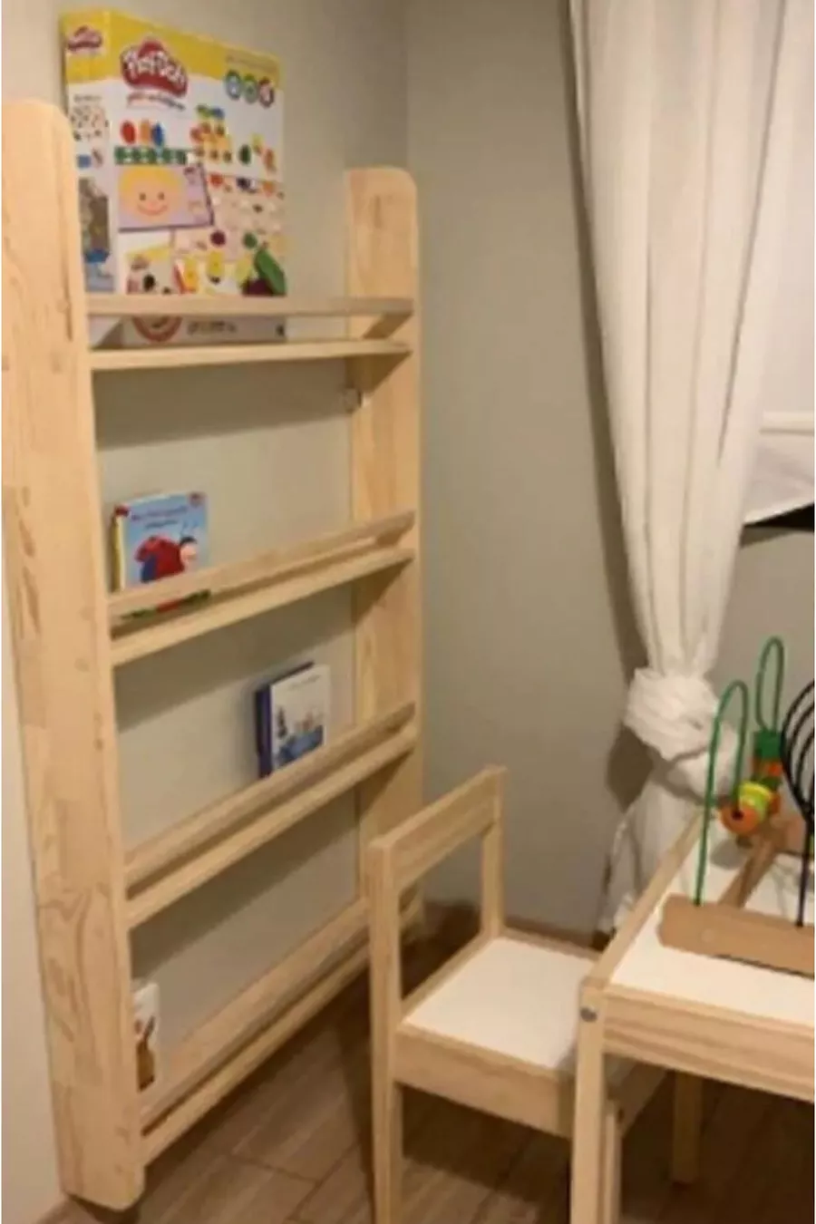 Bibliothèque Montessori Bibliothèque pour chambre d'enfant Montessori Bibliothèque en bois naturel Bibliothèque en bois x cm