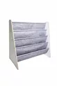 Bibliothèque en tissu Montessori pour maternelle, école, chambre d'enfant, en bois, lavable, gris