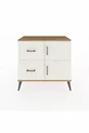 Commode Hyperion à une étagère, 2 tiroirs et 2 portes, pin-jaspe