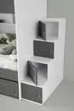 Lits superposés avec tiroirs Zümrüt, support en acier, revêtement en membrane, 100% MDF
