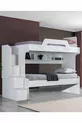 Lits superposés Ranza, Lit superposé Inci 2 pièces - Blanc 2 matelas confort