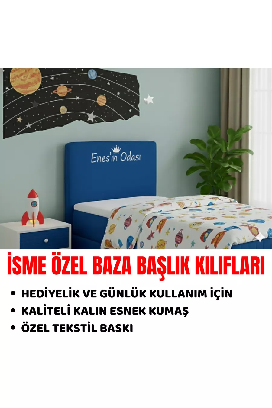 HOUSSE DE TÊTE DE LIT PERSONNALISÉE AVEC IMPRIMÉ, CADEAU, HOUSSE SIMPLE
