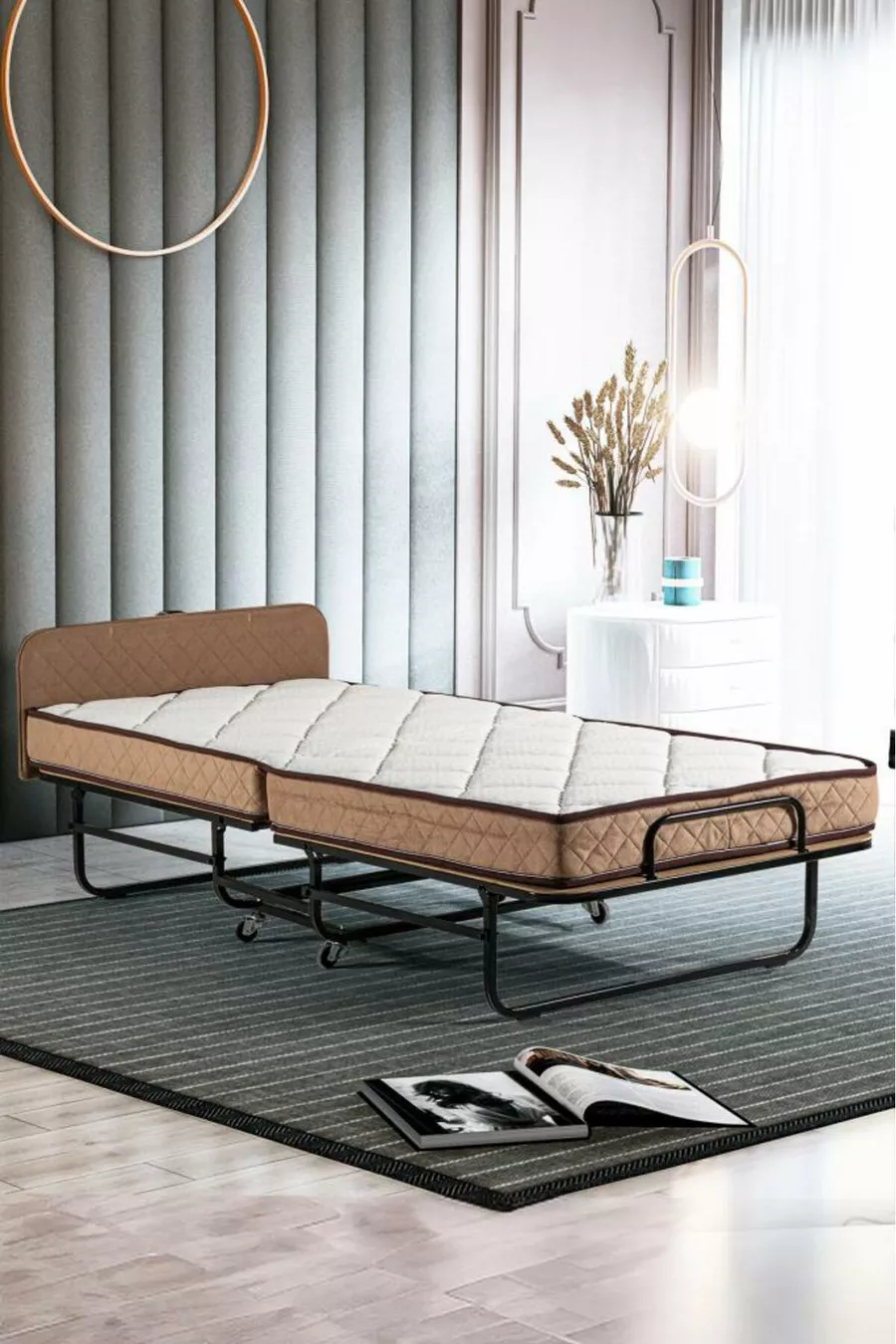 Niron Supreme Lit Pliable de Luxe et Cadre de Lit Lit Pliable Simple et Double