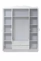 Armoire, Armoire à 4 portes MDF Country Nord, Blanche