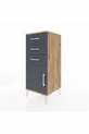 Commode Hyperion avec une étagère, 3 tiroirs et une porte, en pin-anthracite