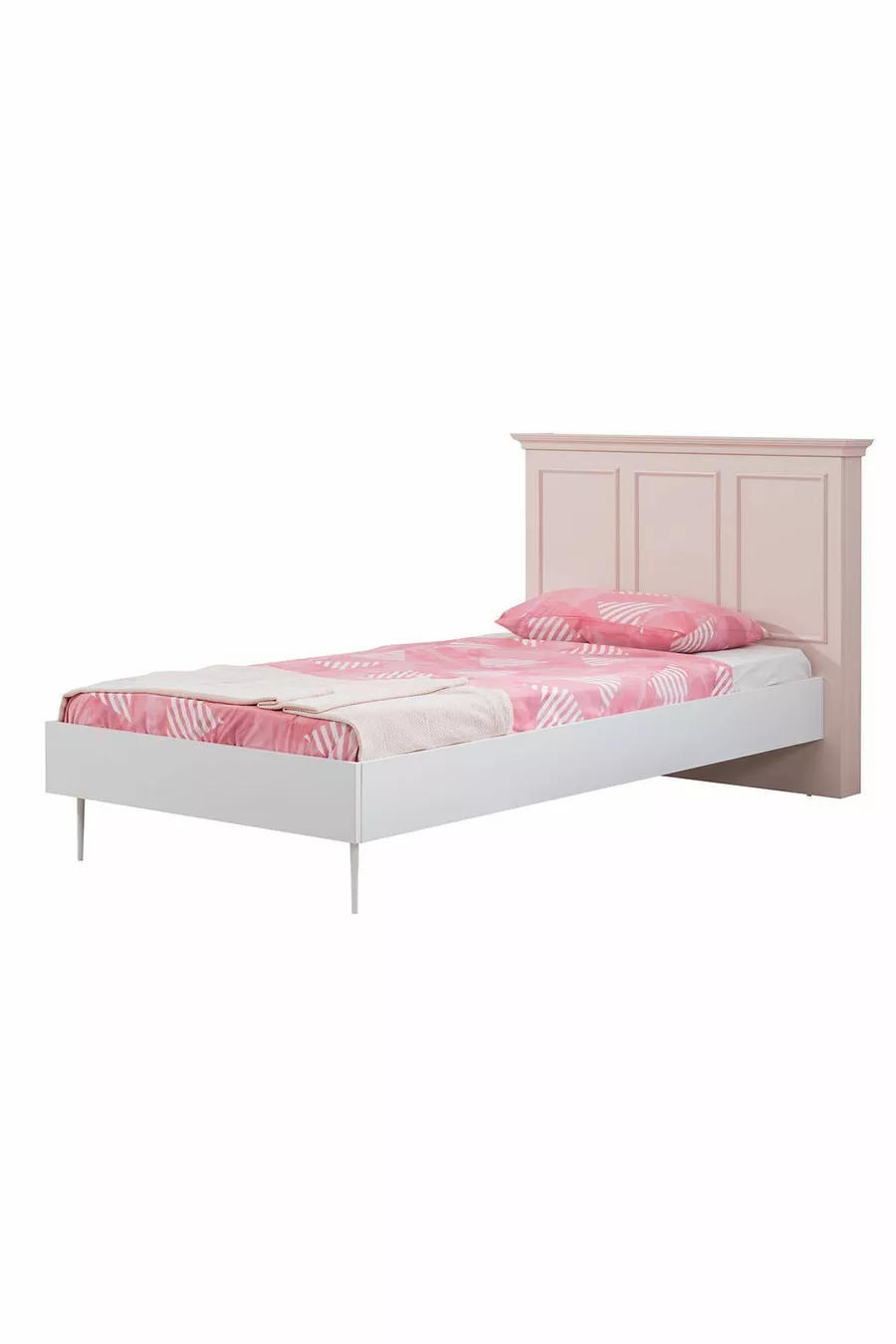 Chambre d'enfant Rosa - Armoire 3 portes, Lit, Table de chevet, Bureau