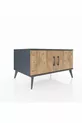Commode Kronos 2 étagères 2 portes Anthracite-Pin/Anthracite
