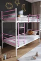 Lit superposé Trend compatible matelas Rose clair Métal démontable