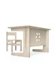 - Chaise et table pour enfants, modulaires, naturelles, organiques, peinturables, portables, design spécial
