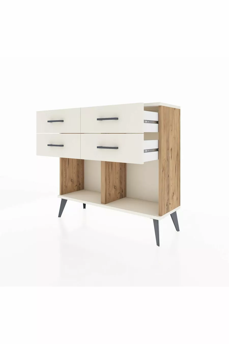 Commode Arges 4 tiroirs Pin-Pierre de Lune