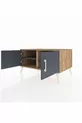 Commode Kronos 2 étagères 2 portes Pin-Anthracite
