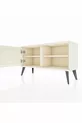 Commode Arges à 2 étagères et 1 porte, couleur Pierre de Lune