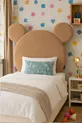 Tête de lit, peluche marron clair, tête de lit simple, tête de lit en peluche Mickey Mouse