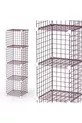 Étagère organiseur multi-usages à 4 compartiments en fil métallique, rose, pour cuisine, jouets, cellier, stockage