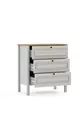 Commode Taiga 3 tiroirs, linge de lit Chambre à coucher Chambre de bébé Gris