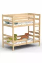 Lit superposé classique en pin naturel pour bébés et enfants