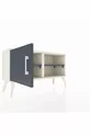 Commode Arges 2 étagères avec 1 porte Pierre de lune-Anthracite