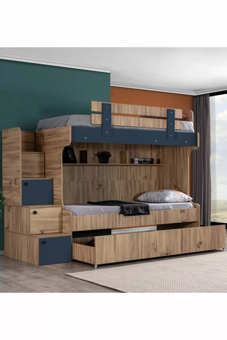 Lits superposés, Lit superposé pour enfants Riva 3 matelas confort