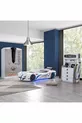 Chambre d'enfant - Lit avec voiture Mercedes et pare-vent - Armoire sportive à 3 portes - Commode
